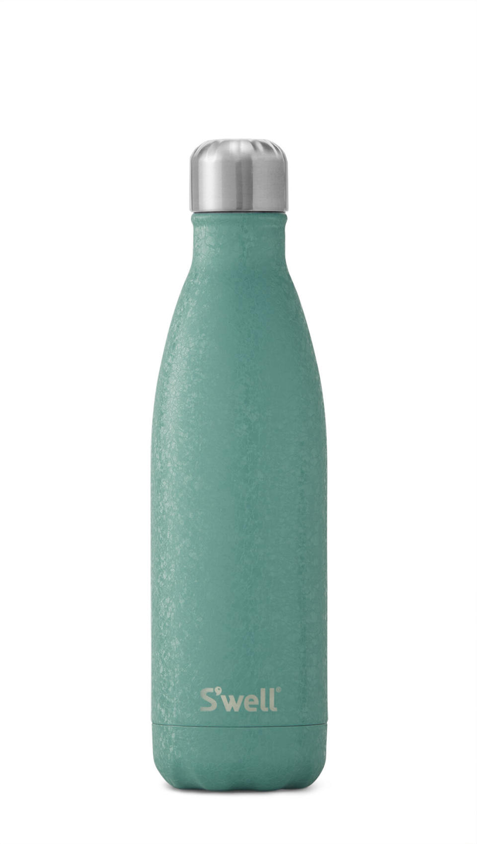 Make a style statement while you stay hydrated with this shiny, textured water bottle that can hold up to 17 ounces of liquid. The triple-layered construction is designed to keep your beverage cold for up to 14 hours or hot for up to 12. &lt;br&gt;&lt;br&gt;<strong><a href="https://www.swellbottle.com/products/swell/bottles/montana-blue/" target="_blank" rel="noopener noreferrer">Get the S'well Bottle for $35</a>.</strong>&lt;/br&gt;&lt;/br&gt;
