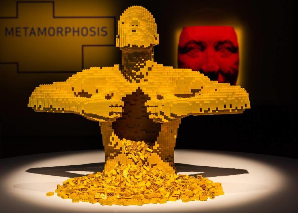 “Yellow” by artist Nathan Sawaya is made of tens of thousands of Lego bricks.