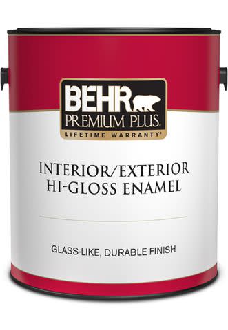 HGTV HOME by Sherwin-Williams High-gloss Black Water-based  Interior/Exterior Door and Trim Paint (1-quart) in the Door & Trim Paint  department at