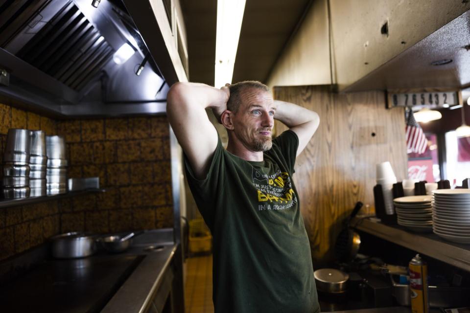 James Bess works at the Blackberry Patch Restaurant in Burney.