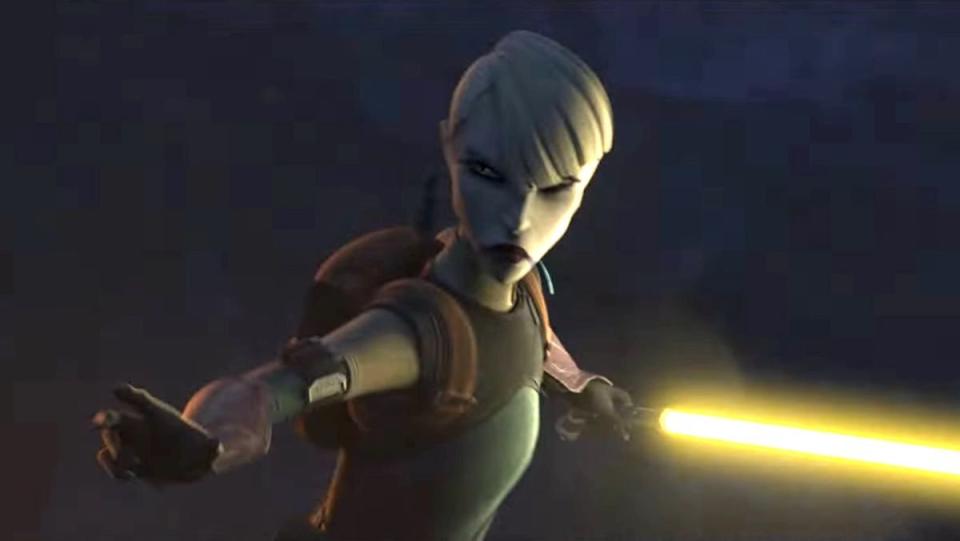 Asajj Ventress in the final season of the Bad Batch, season 3 trailer