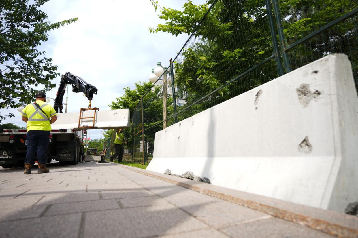 <span class="caption">Preparations are being made in Ottawa in anticipation of protests on Canada Day.</span> <span class="attribution"><span class="source">THE CANADIAN PRESS/Sean Kilpatrick</span></span>