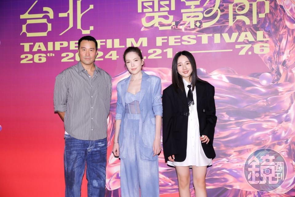 張孝全（左起）、許瑋甯、李沐期待與觀眾一起在台北電影節重返《誰是被害者：第2季》首映。