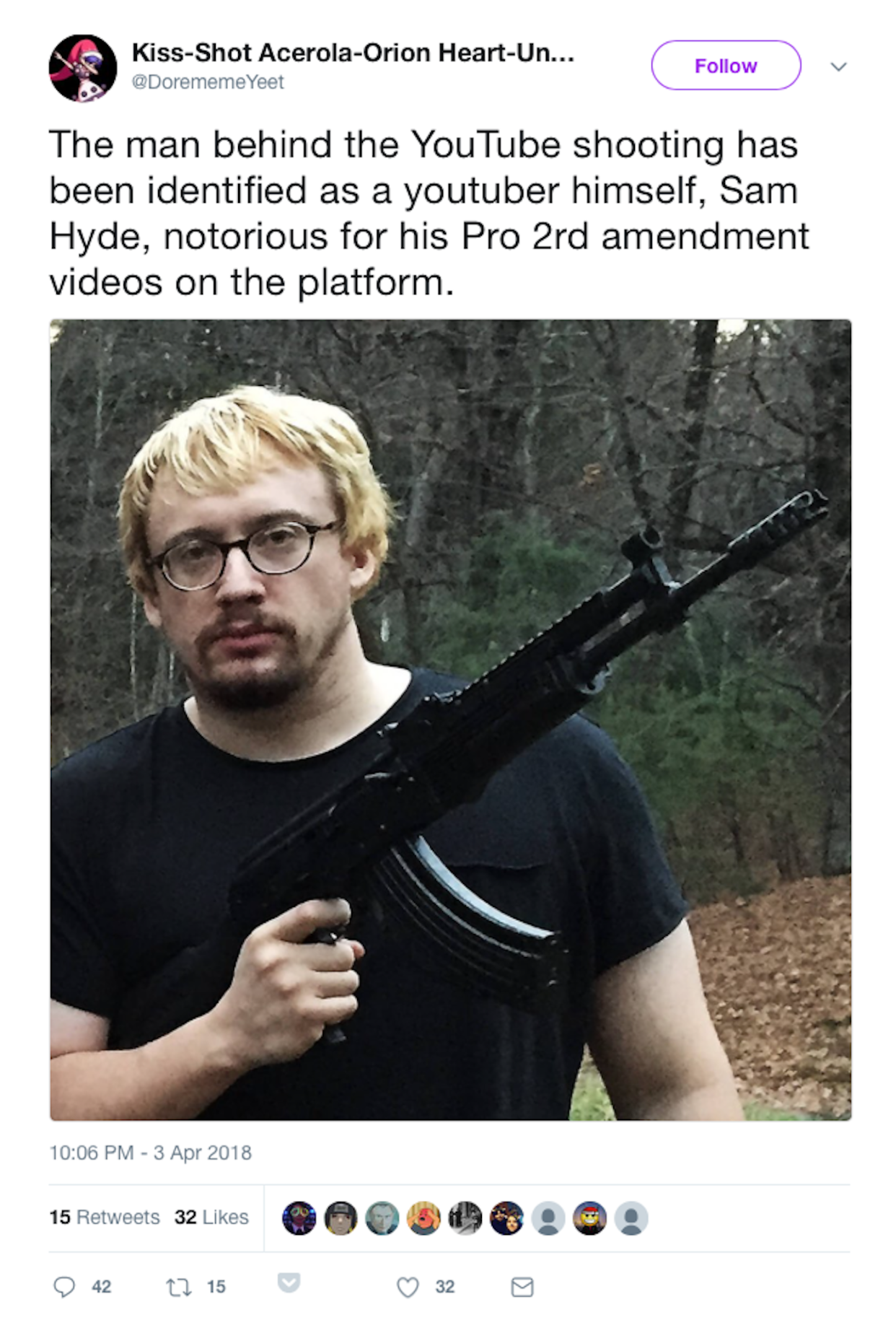 sam hyde youtube shooting hoax