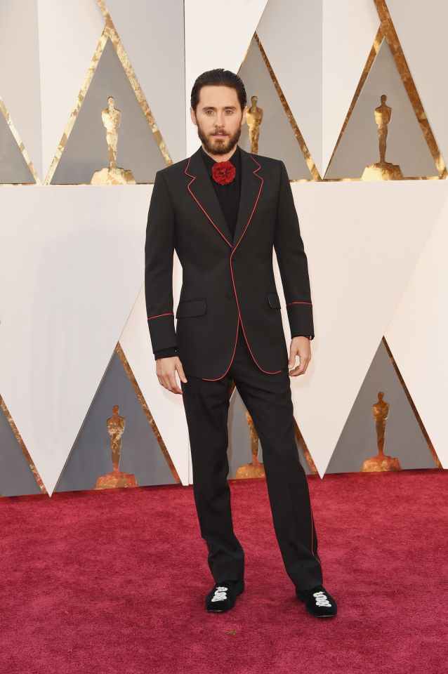 Le meilleur : Jared Leto porte Gucci à la 88e cérémonie des Oscars, le 28 février 2016 à Hollywood en Californie.