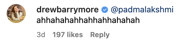 Screenshot of an Instagram comment