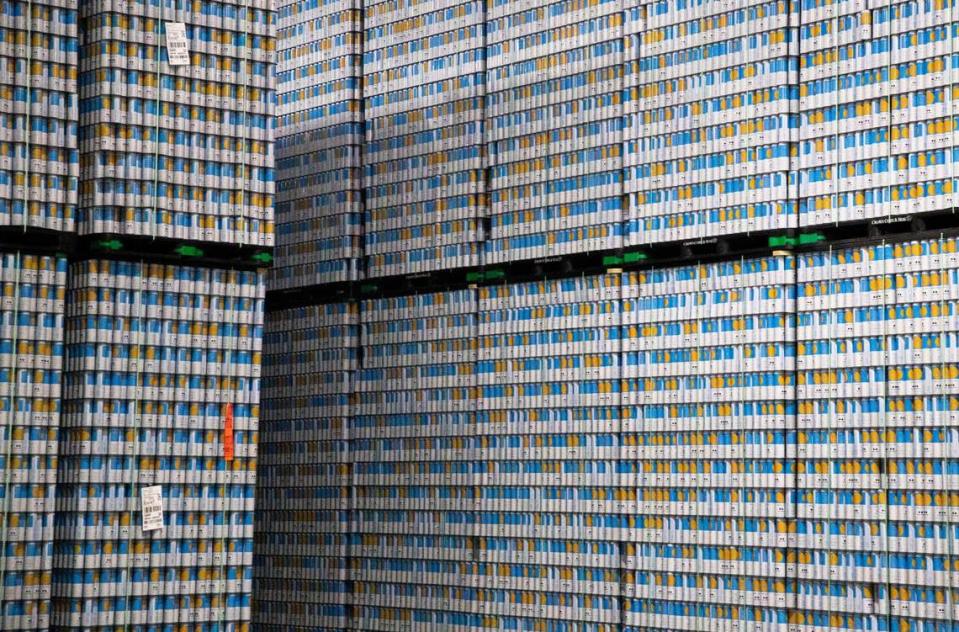 E. & J. Gallo is producing 12 million cases of High Noon seltzers a year at its new 1.5 million-square-foot facility in Chester County, South Carolina. That’s about 300 million cans.