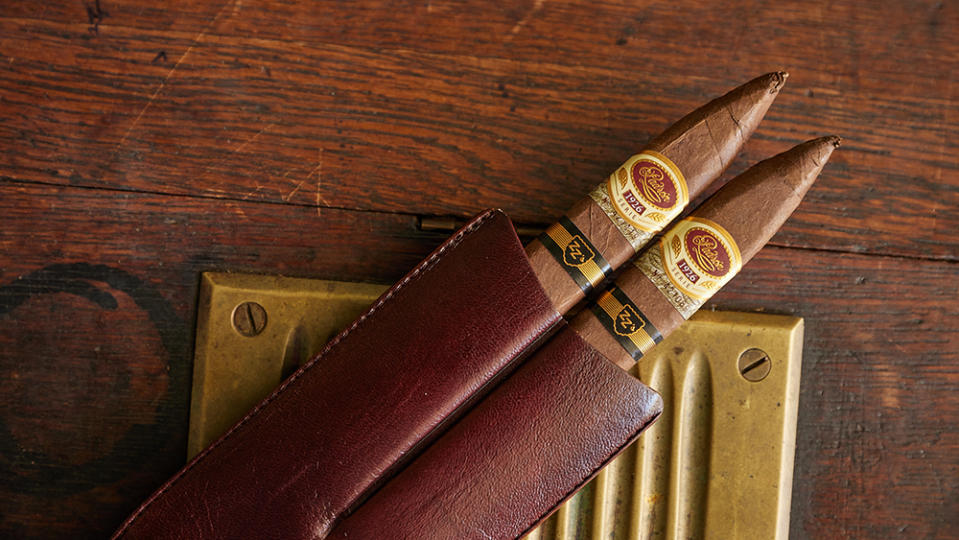 The two-cigar holder Carbone carries daily. - Credit: Jeffery A. Salter