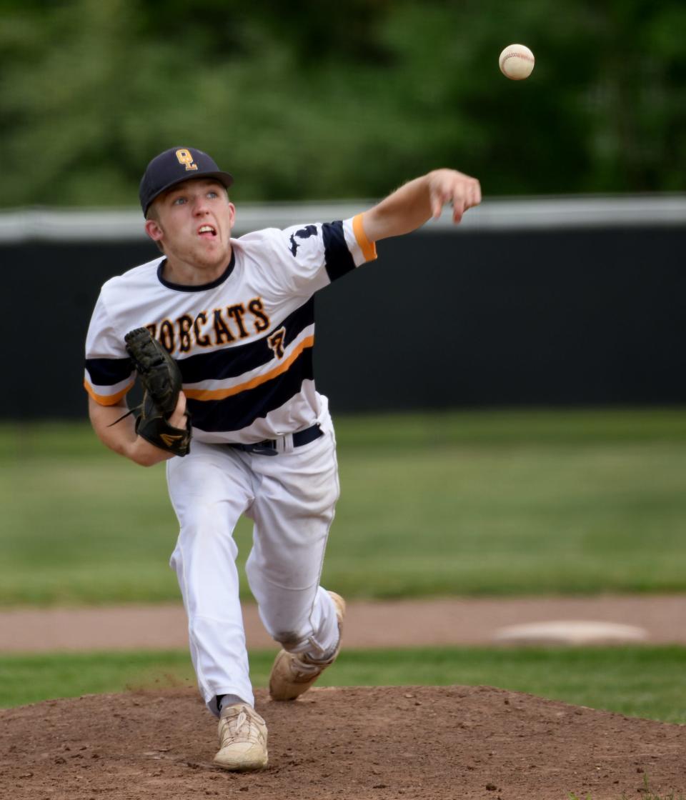 Cole Crouch of Whiteford pitches Friday during the first game of a doubleheader against Summerfield.