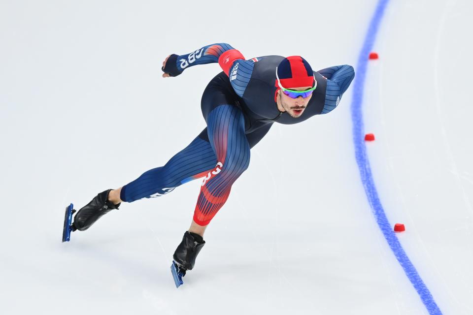 Cornelius Kersten of Team Great Britain skates (Getty Images)