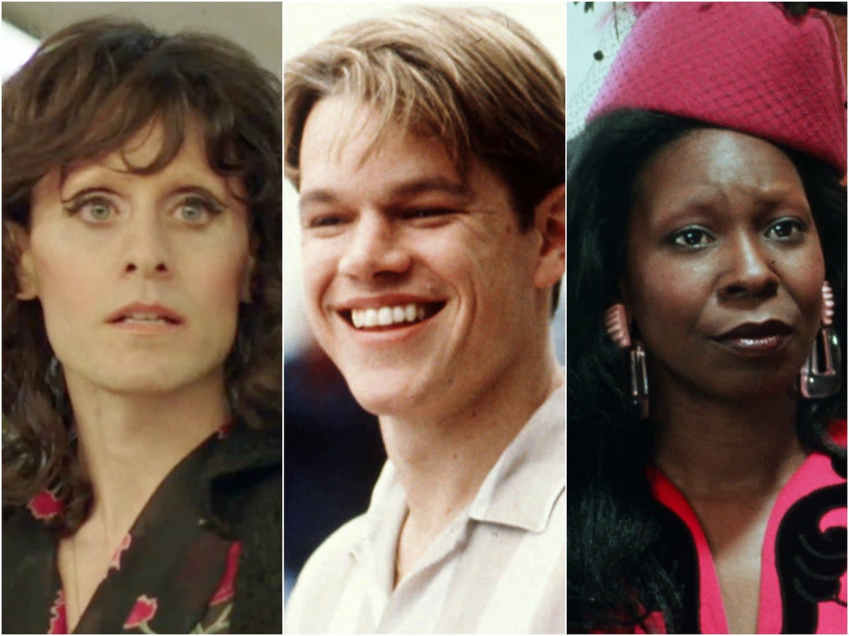 Missing Oscars: Jared Leto in ‘Dallas Buyers Club’, Matt Damon in ‘Good Will Hunting’ and Whoopi Goldberg in ‘Ghost’ (Entertainment One/Shutterstock/Paramount)