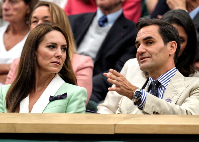 La princesa de Gales y Roger Federer en Wimbledon