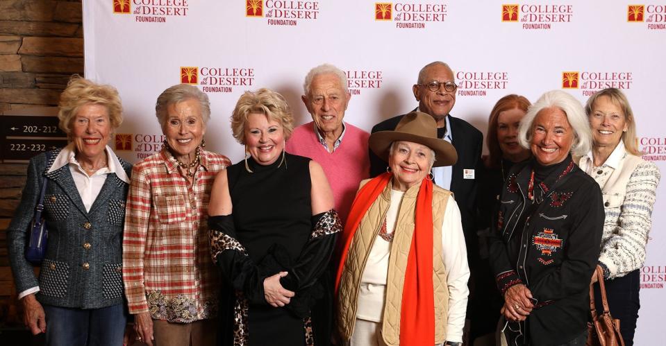 COD's interim President/Superintendent Laura Hope poses with COD supporters at Stepping Out for College of the Desert 2024, held April 4, 2024.