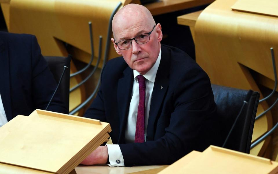 John Swinney said he was still considering whether to stand in for Mr Yousaf but rejected the jibe that he was 'yesterday's man', saying 'people always have something to contribute'.