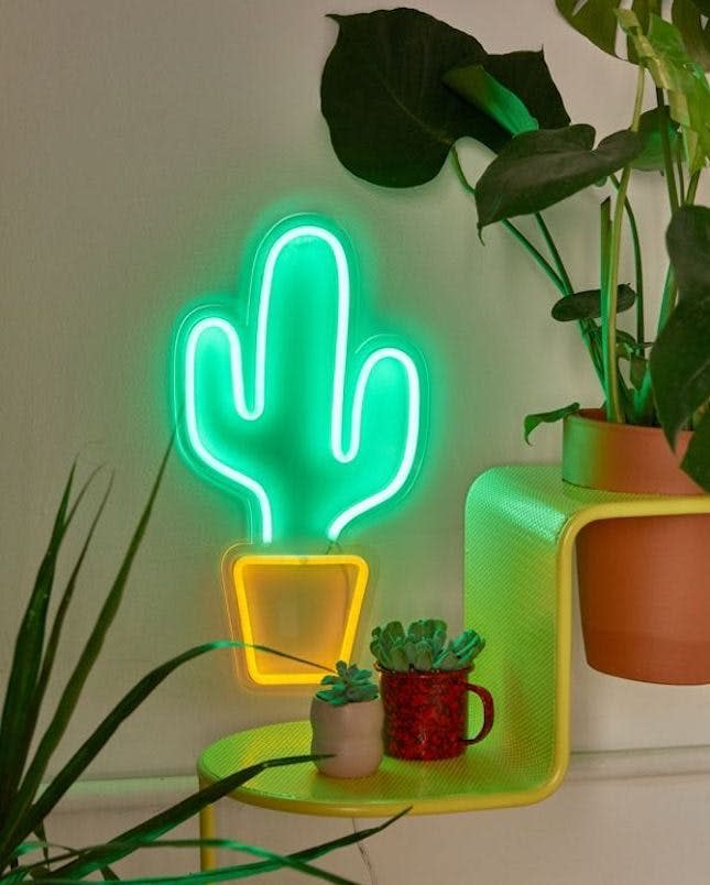 Potted Cactus Neon Sign