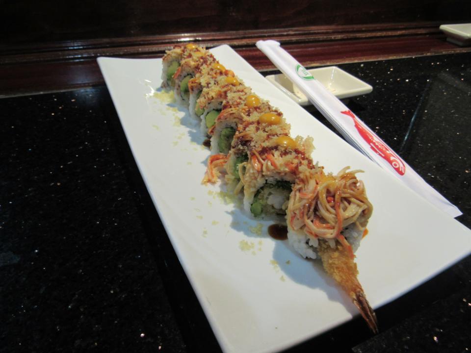 Monster roll at Blue Ginger Asian Fusion Bistro