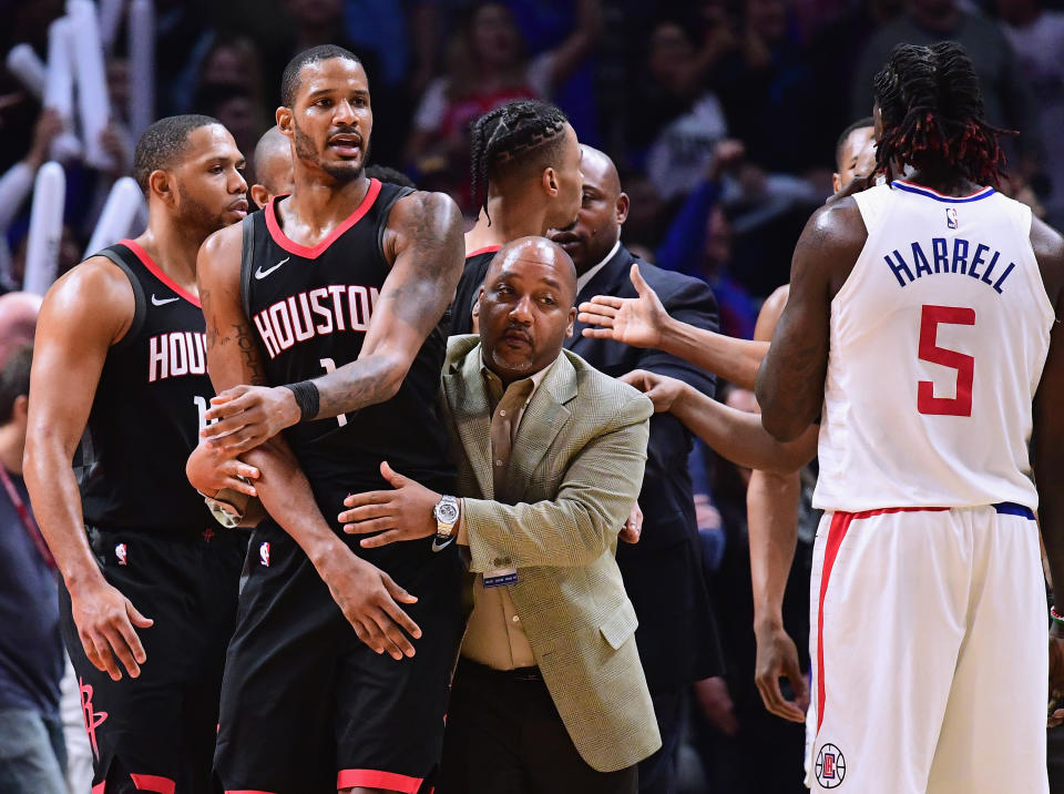 Trevor Ariza was reportedly ‘the first one through the door’ of the Clippers’ locker room after the Rockets’ Monday night loss. (Getty)