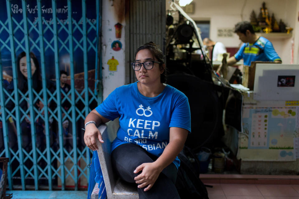 Chumaporn Taengkliang, una dirigente del movimiento de protesta, en Bangkok, el martes 22 de septiembre de 2020. (Amanda Mustard/The New York Times)