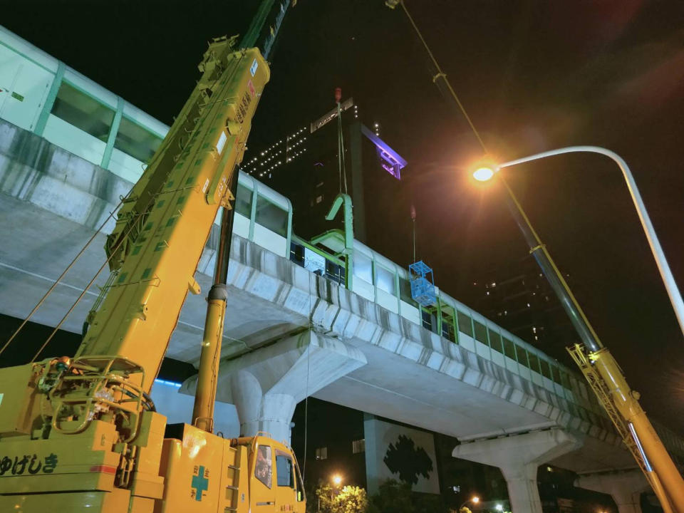 台中捷運10日市政府站到九張犁站中斷營運，經過徹夜搶修，中捷公司11日宣布，已完成全線巡軌作業恢復全線營運。（圖／中捷提供）