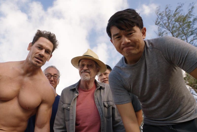 From left, John Cena, Steve Buscemi and Ronny Chieng star in "Vacation Friends 2." Photo courtesy of 20th Century Studios