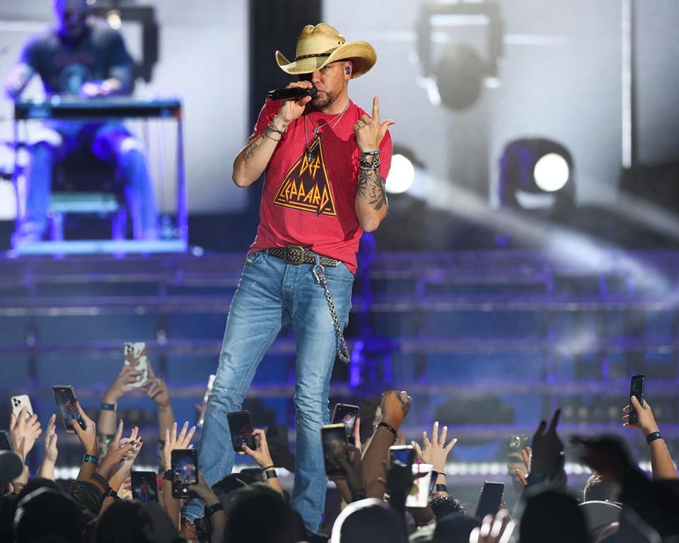 Country music star Jason Aldean brought his Rock N' Roll Cowboy Tour to Wells Fargo Arena in Des Moines.