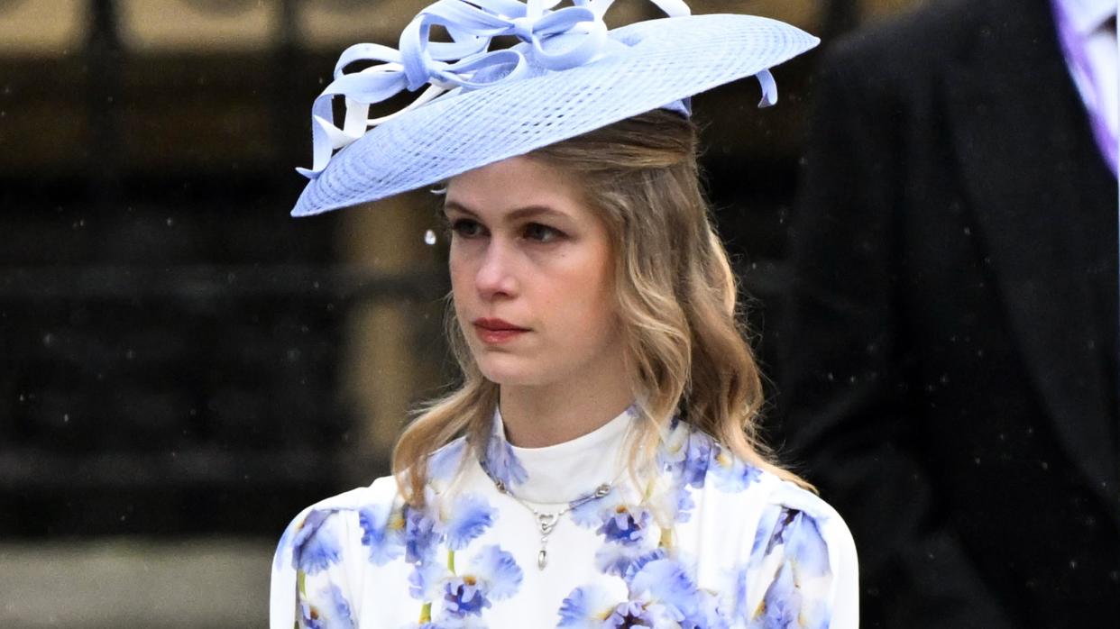  Lady Louise Windsor attends the Coronation of King Charles III and Queen Camilla. 