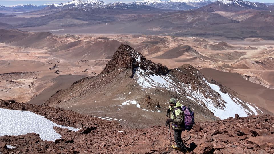 The summits of the Andes mountains are harsh environments with no vegetation, freezing temperatures and winds at over 100 miles per hour. - Jay Storz