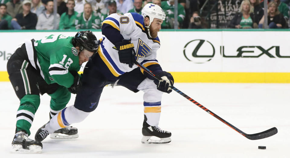 Ryan O'Reilly hasn't been himself against the Dallas Stars. (Photo by Ronald Martinez/Getty Images)