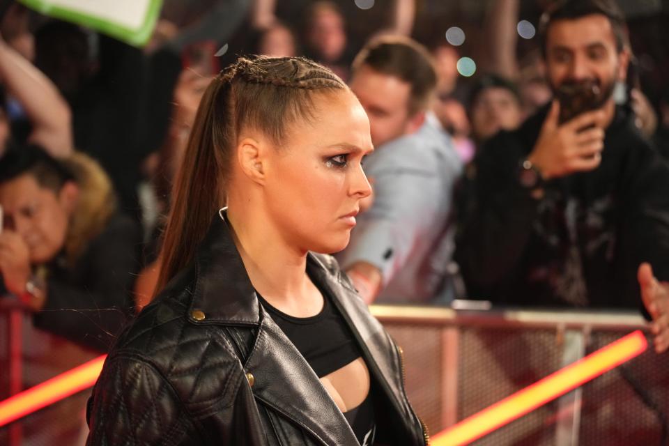 Ronda Rousey during the Royal Rumble The Dome at America's Center.