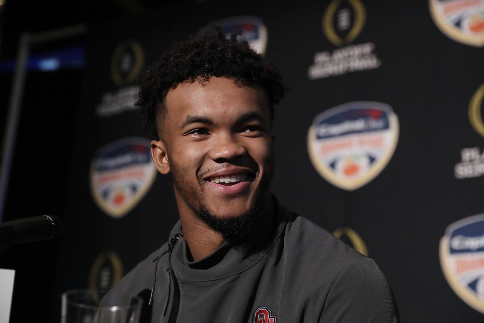 Oklahoma quarterback Kyler Murray could be the first pick of the NFL draft. (AP)