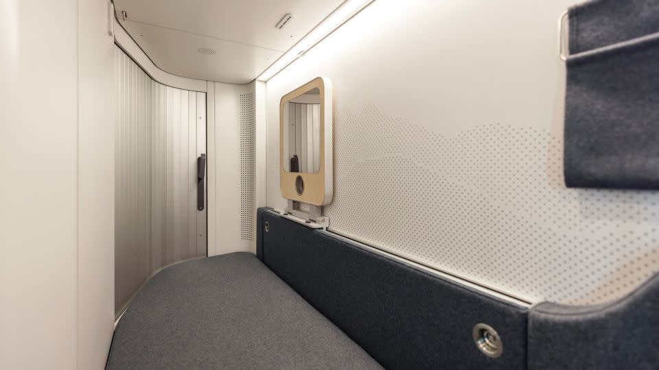 The solo 'pods' allow for privacy in a dormitory-style setup. - OBB