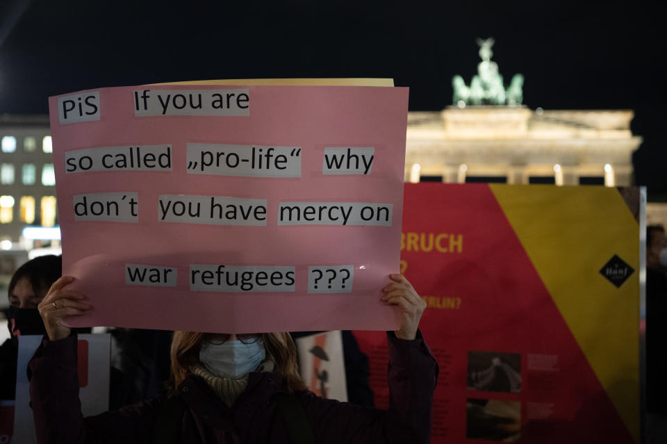 Protests against tightening the ban on abortion in Poland