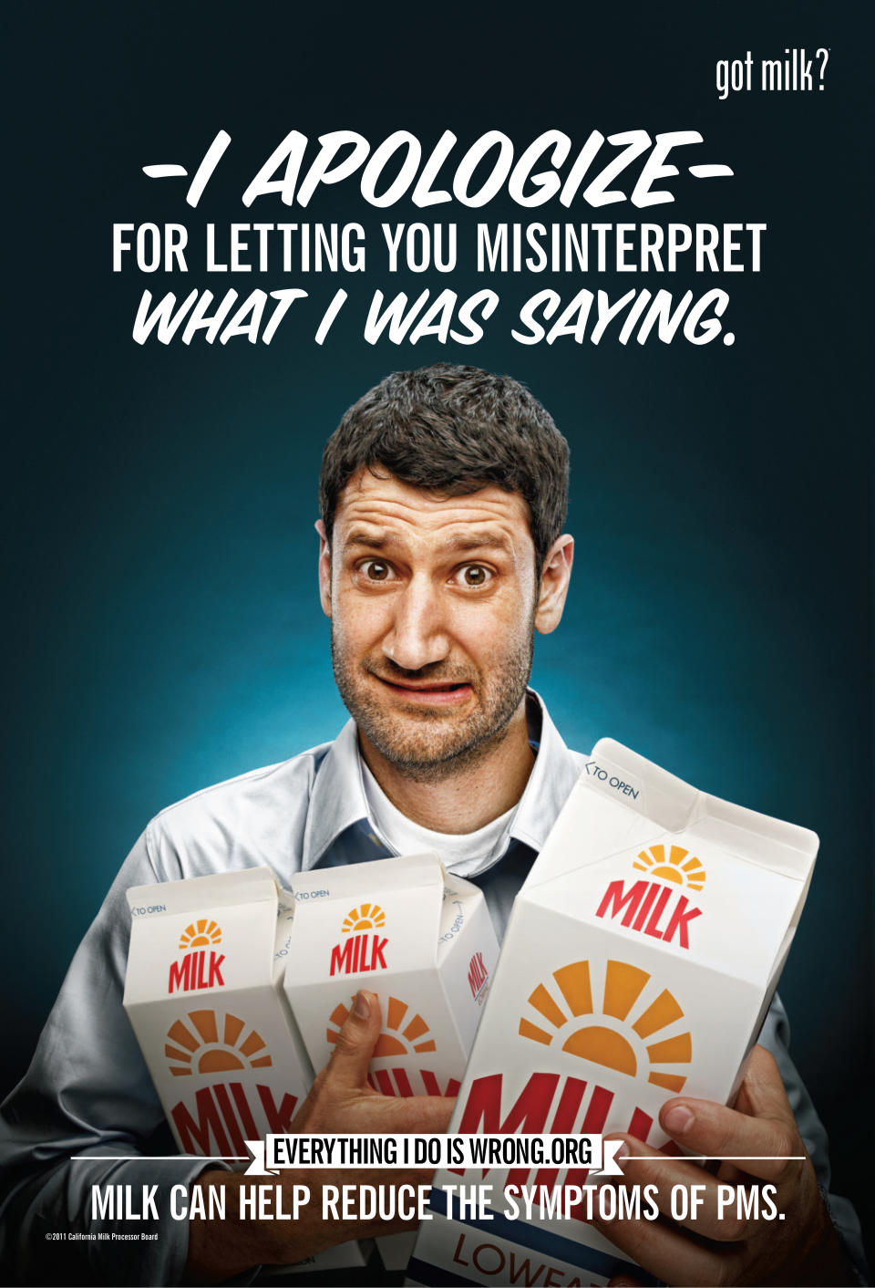 This image provided by the California Milk Processor Board shows part of a new "Got Milk?" ad campaign.