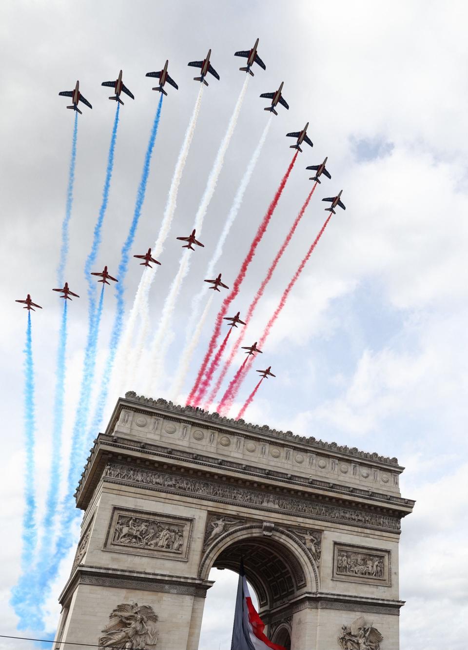 A poignant moment as the leaders remembered those lost in the World Wars (AFP via Getty Images)