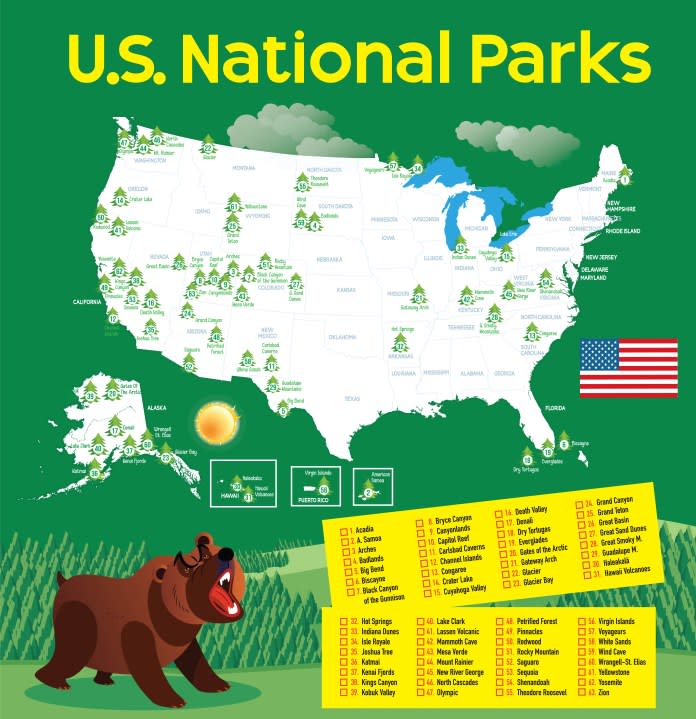 National Parks of America https://maps.lib.utexas.edu/maps/united_states/us_general_reference_map-2003.pdf (Getty Images)