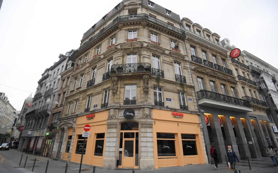 A view of the building  where the sex party took place in Brussels - LAURIE DIEFFEMBACQ /AFP