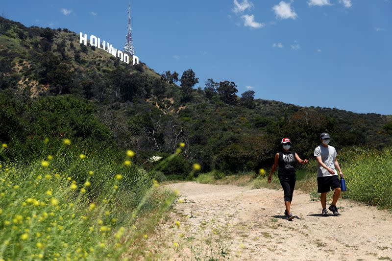 Los Angeles hiking trails partially reopen during the global outbreak of the coronavirus disease (COVID-19)