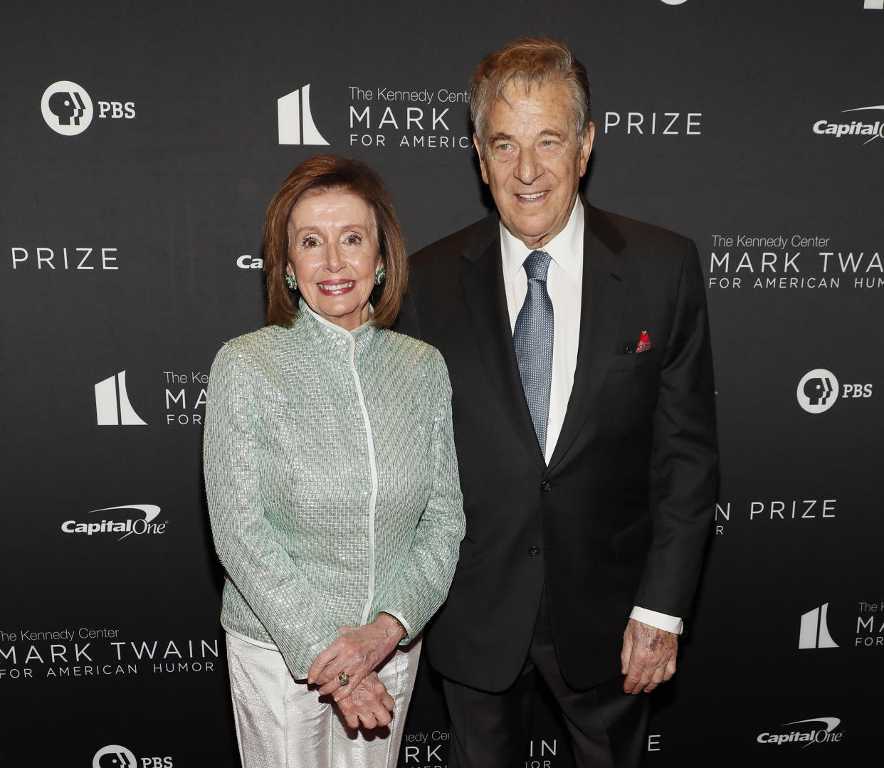 WASHINGTON, DC - APRIL 24: Nancy Pelosi and Paul Pelosi attend the 23rd Annual Mark Twain Prize For American Humor at The Kennedy Center on April 24, 2022 in Washington, DC. (Photo by Paul Morigi/Getty Images)