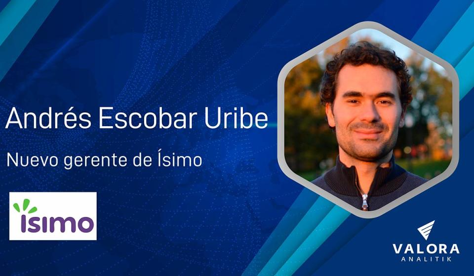 La gerencia general de Ísimo fue asumida por Andrés Escobar Uribe, quien llega a este cargo tras ser el country manager de Merqueo Colombia/Imagen Valora Analitik
