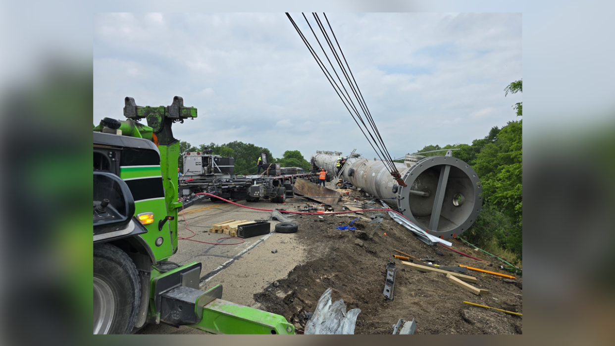 Scene from fatal collision in Temple, Texas