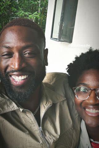 <p>Dwyane Wade/Instagram</p> Wade also posted selfies he took with Zaya, 16, at home