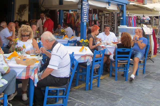 A street cafe in Old Town, Chania