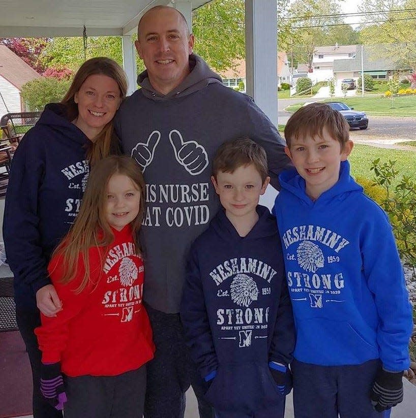 Stephen Donahue with his family.