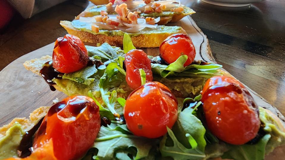 The Avocado Crostini Board at The Patio on Broadway, is a brunch and lunch item at the restaurant.