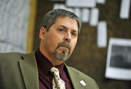 Mahnomen School District Superintendent Jeff Bisek attends a meeting in Mahnomen, Minnesota September 26, 2013. REUTERS/Dan Koeck