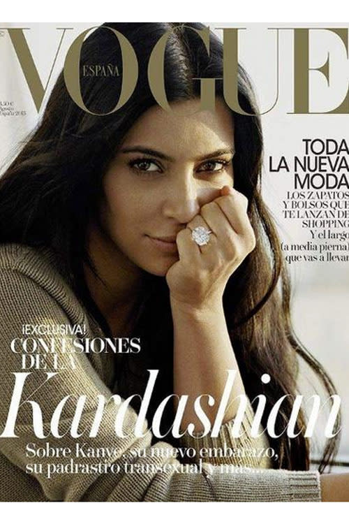 Kim Kardashian West on the August 2015 cover of "Vogue España."