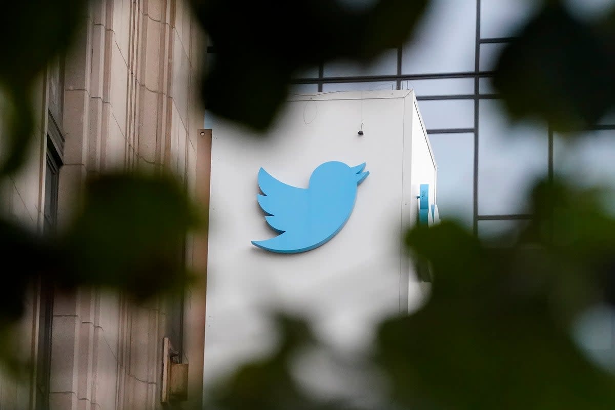 A sign at Twitter headquarters is shown in San Francisco, 8 December, 2022 (Copyright 2022 The Associated Press. All rights reserved)