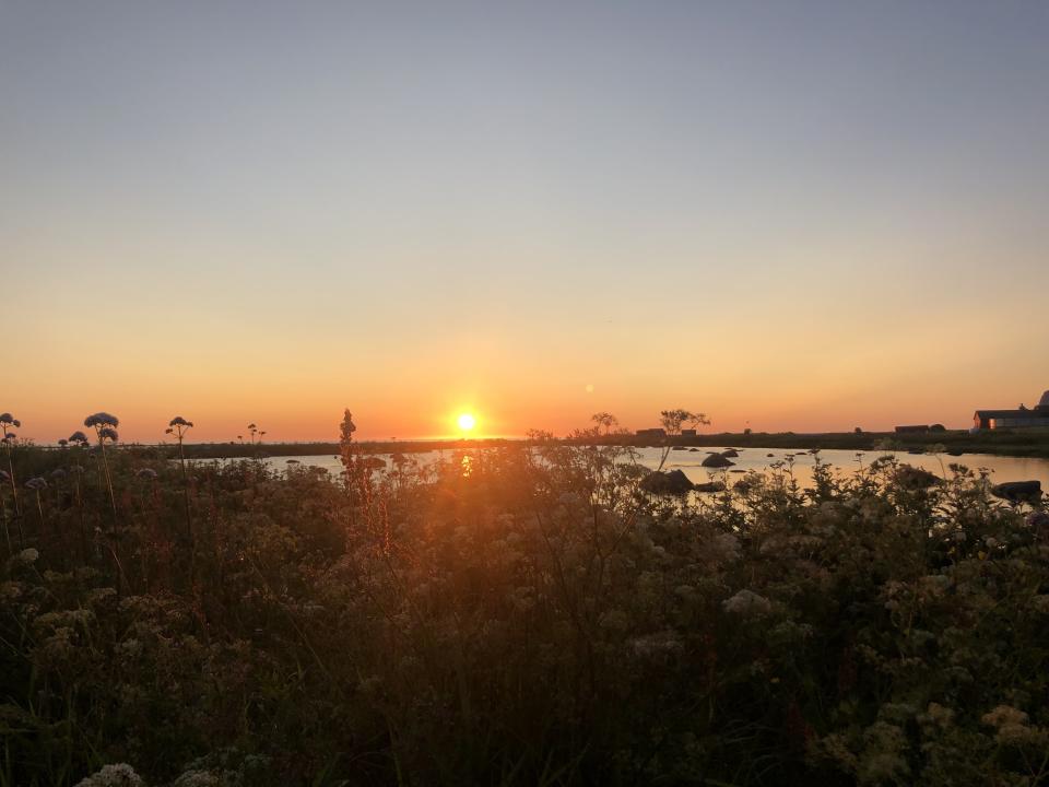 A view of the midnight sun in Bø Andøya