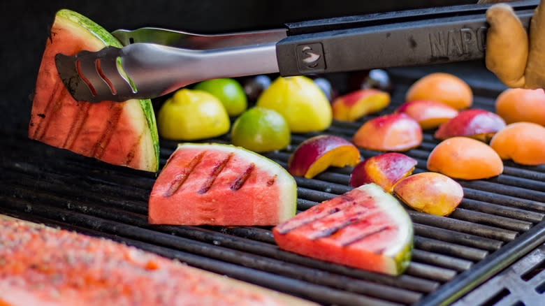 fruit on the grill