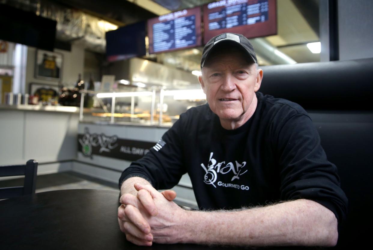 Graze Gourmet To Go’s owner Peter Harman is pictured Tuesday, March 26, 2024 at the restaurant in Iowa City, Iowa.